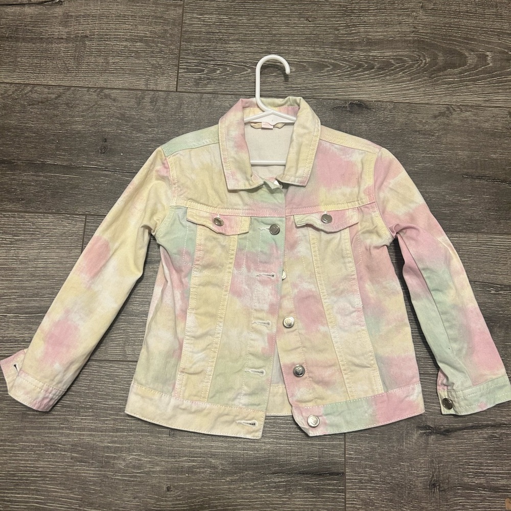 Girls Multi Colored Denim Jacket Size 5